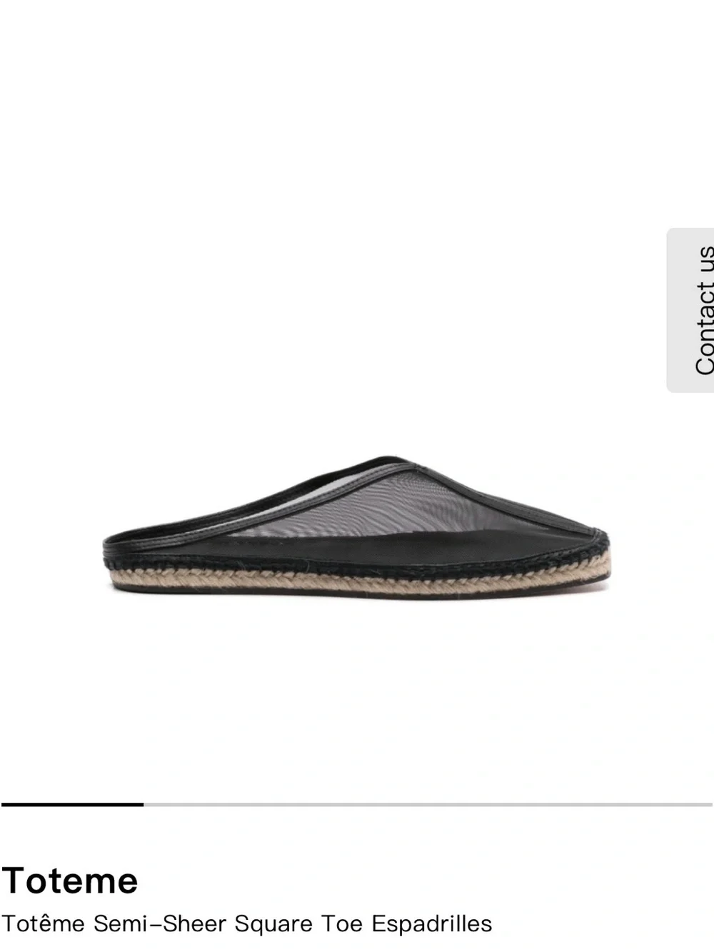 Toteme black espadrille slippers